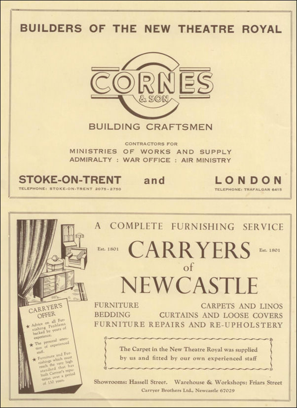 Cornes & Son, 'Builders of the New Theatre Royal'