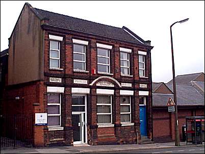 The Poor Rates Department building still stands (2000) in Hanley