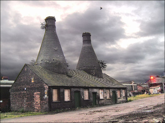 bottle ovens at the Falcon pottery, Sturgess Street, Stoke