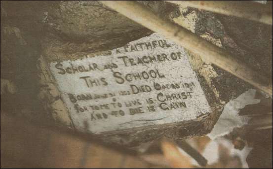wall plaque exposed during demolition