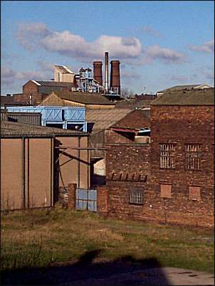 The chimneys in background are those built in 1900 in Furlong Lane 