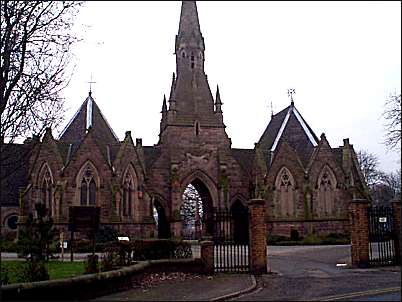 Cemetery Chapels - looking from Cemetery road