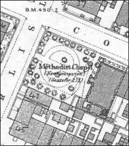 1878 OS map of the church
