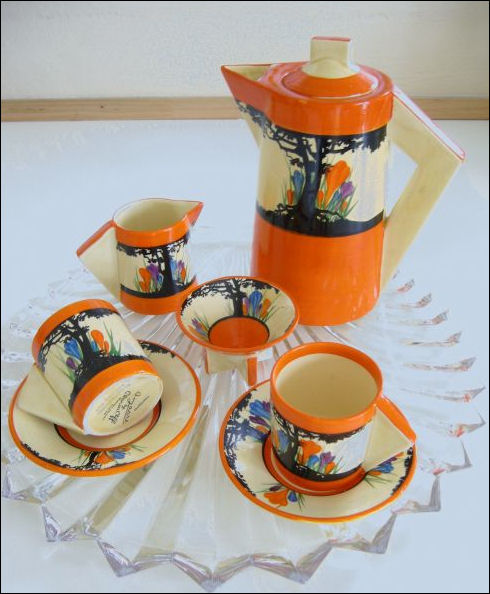 Clarice Cliff - classic art deco tea set