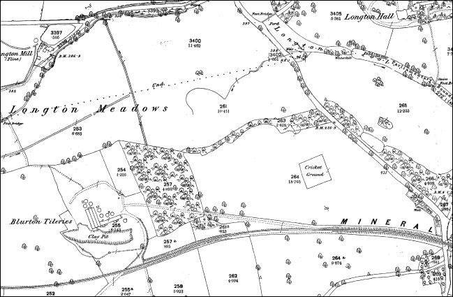 1878 map of part of Blurton 