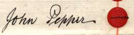 John Pepper's signature on the deed