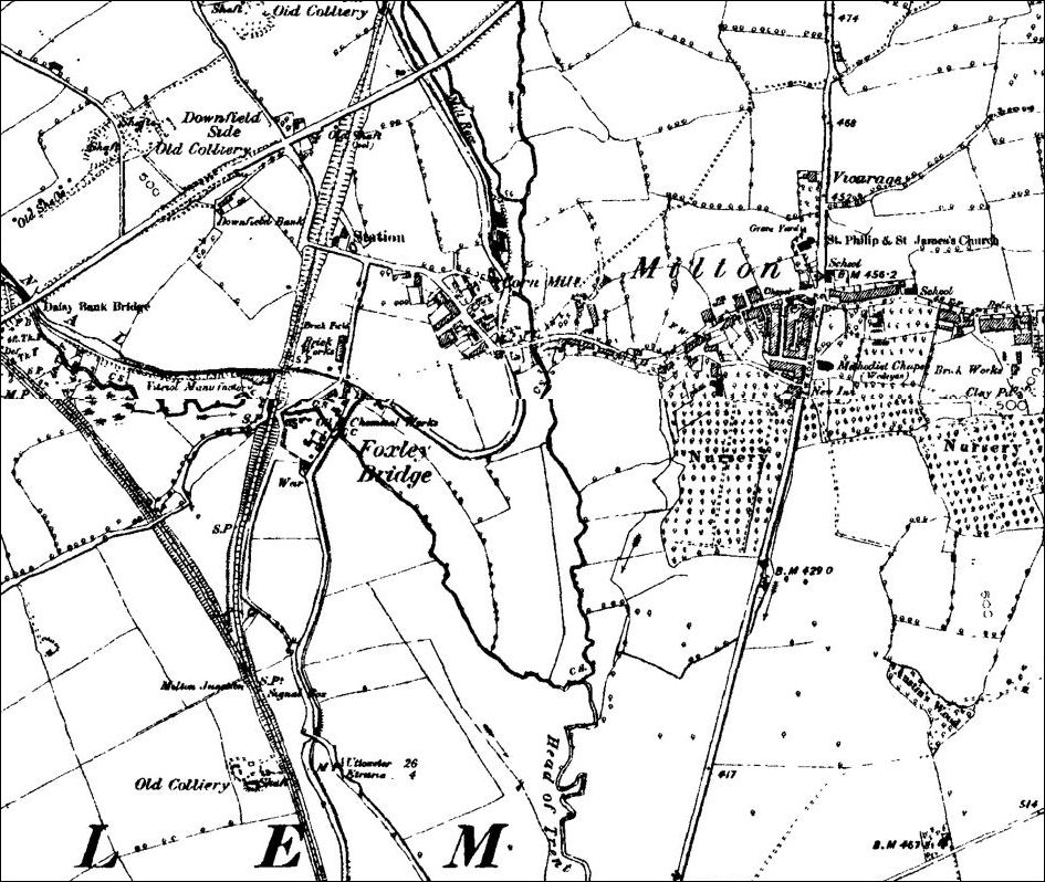 1890 map of Milton