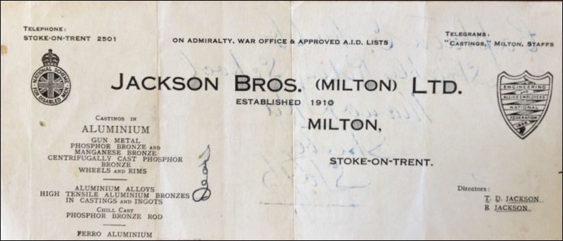 Jackson Bros (Milton) Ltd. established 1910