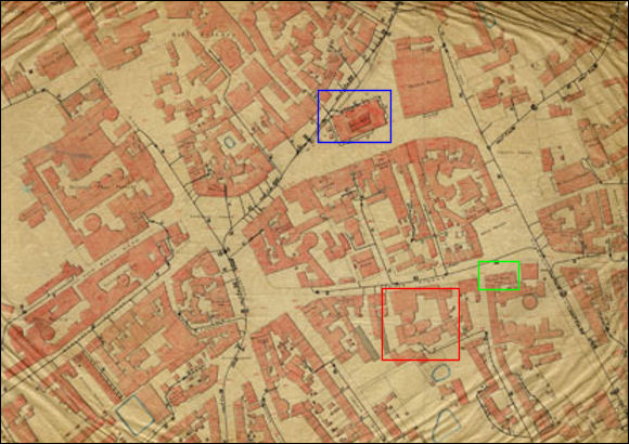 1851 map of Burslem Town Centre