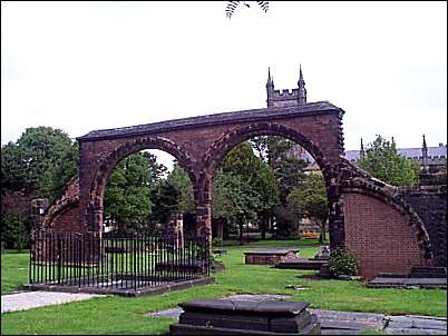 arches of early Stoke Church - erected by Charles Lynam 