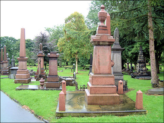 Graves in the 1st class non-conformist area of the cemetery