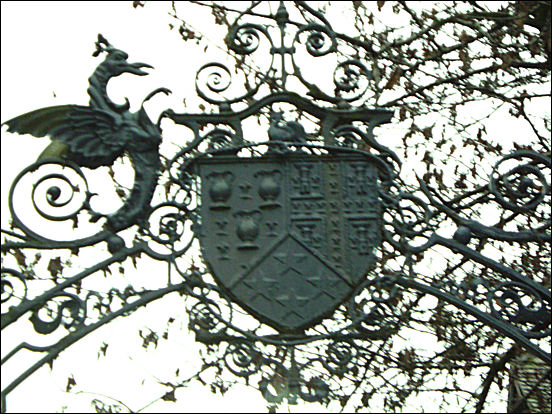 Hanley Borough arms over the entrance to the park.