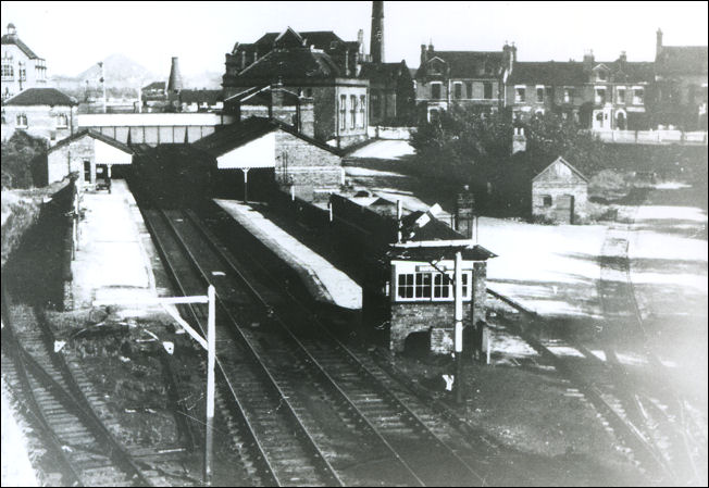 Burslem station on the loop-line, in the background is Moorland Road