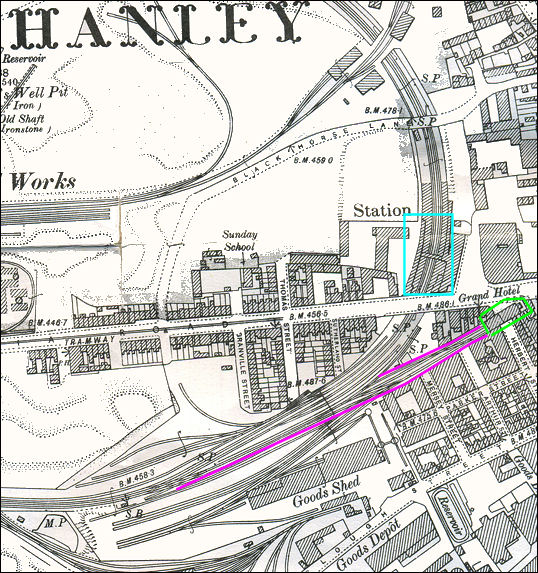 Hanley Station area on the Loop Line - 1898