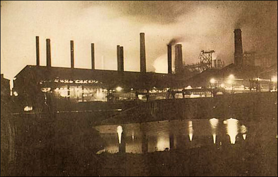 The Shelton works at night c.1924