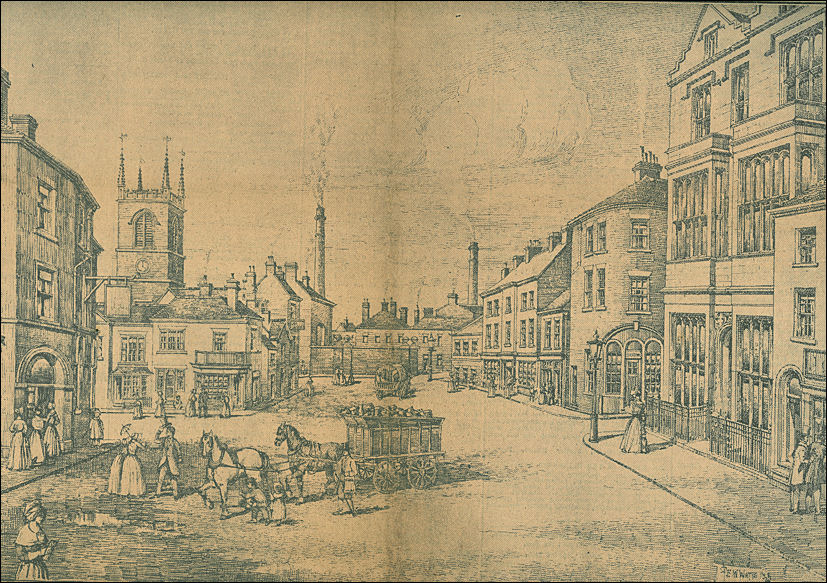 Market Square, Hanley c.1829