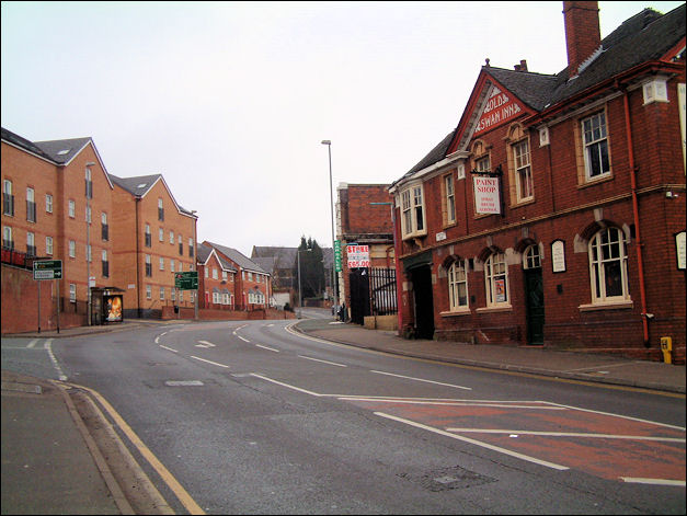 view of the Cliffe Bank area on Hartshill Road (was the High Street)