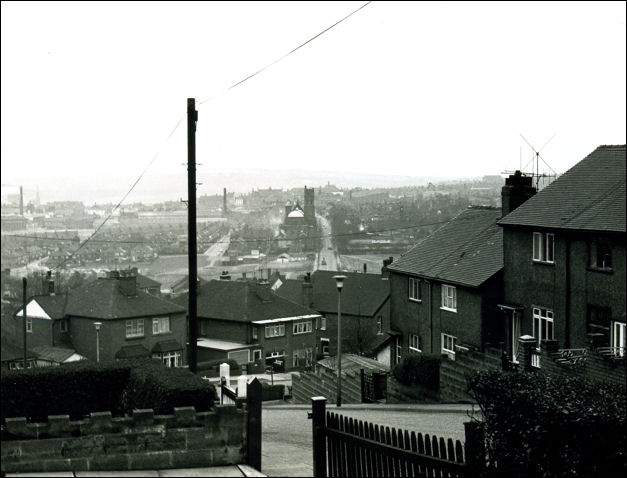 this 1960's view of Tunstall from Reeves Avenue shows why the area was called "Bank Top"  