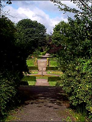 The view of the path connecting the gardens