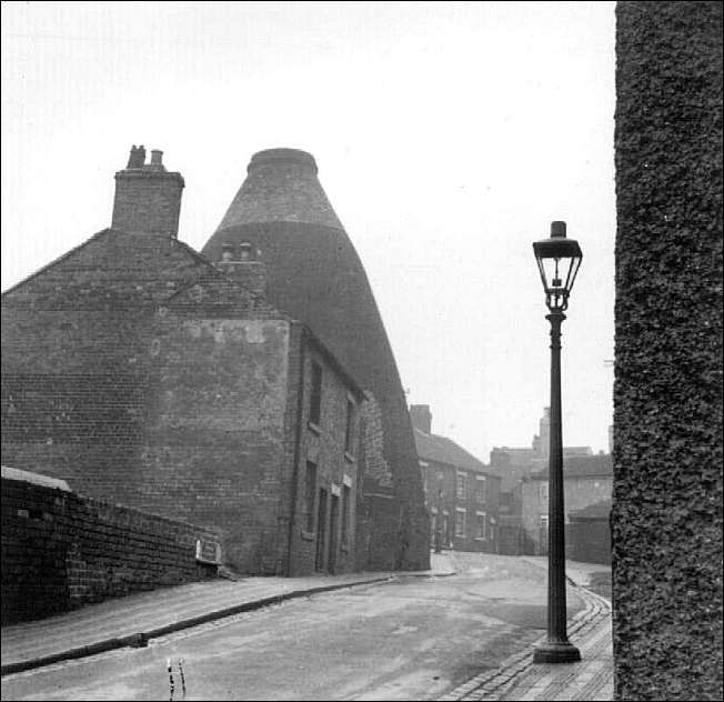 Bottle Kiln and Housing in one of the six towns of Stoke-on-Trent 