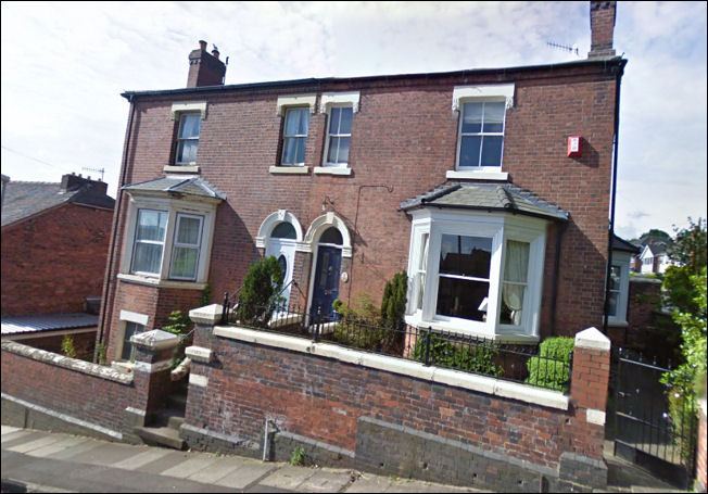 from Hartshill the family moved to Trentham and then to this house at 50 James Street, Stoke