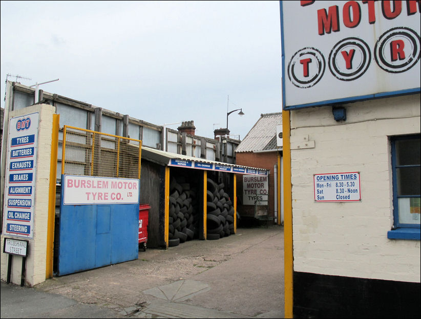 Burslem Motor Tyre Co. Ltd. - on the location of the original Thomas Sale Cooperage 