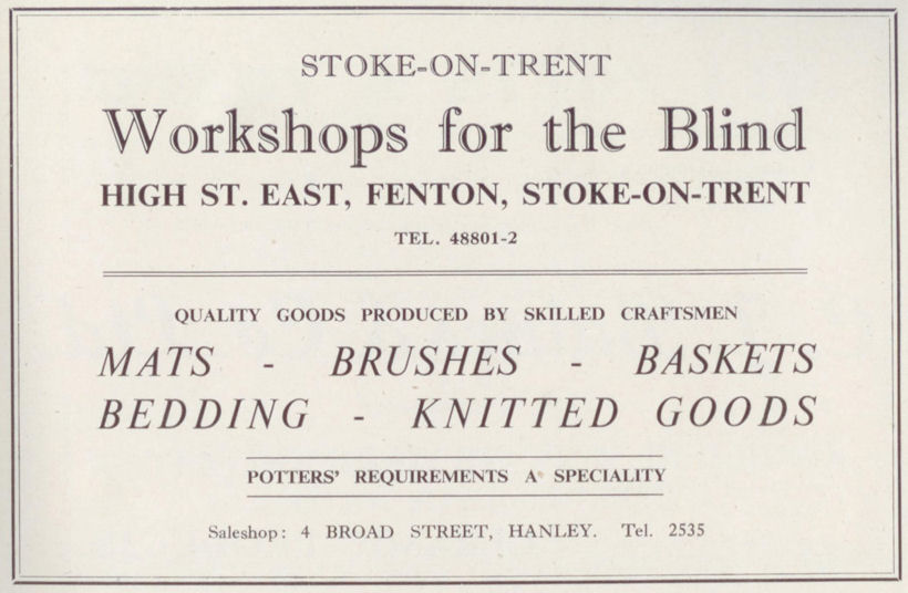 Stoke-on-trent Workshops for the Blind, High Street East, Fenton