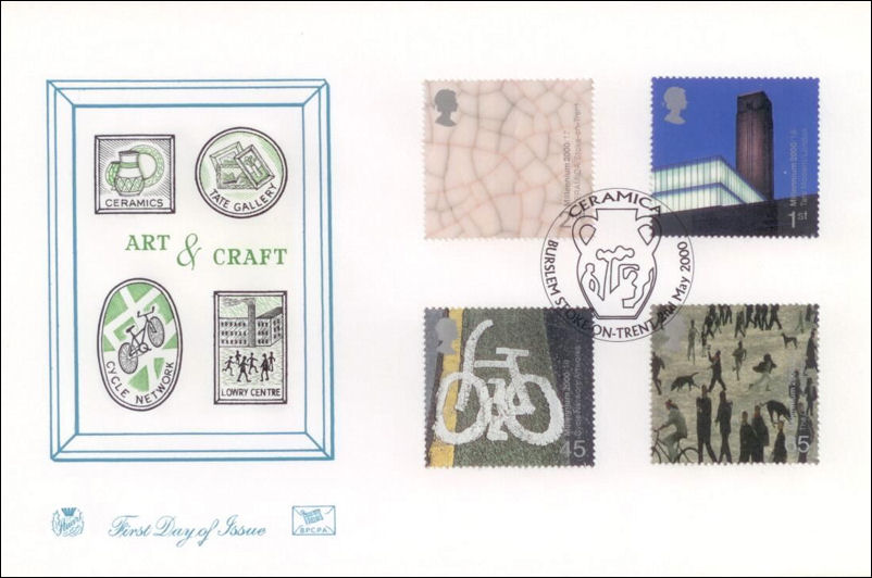 year 2000 commemorative First Day Cover - Ceramica - 2nd May 2000