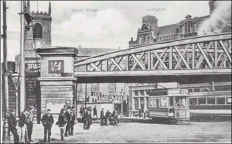 Crown Hotel and Station Bridge, Longton.