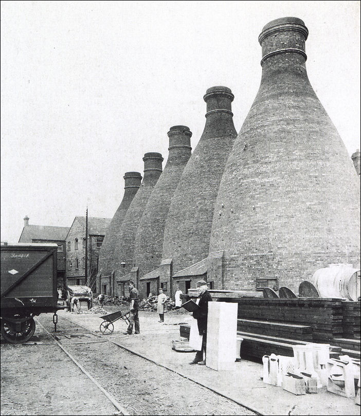 Glost bottle kilns at Twyfords Cliffe Vale works