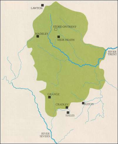 Furnaces in and near Staffordshire in the early 18th Century