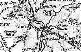 Stoke from W. Yates' A Map of the County of Stafford, 1775