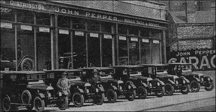 Peppers Albion Street service dept in 1927