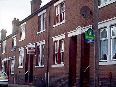 Typical terraced houses in Leveson Street