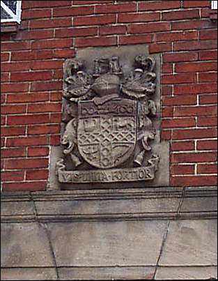 The City of Stoke-on-Trent arms on the front of the sub-station
