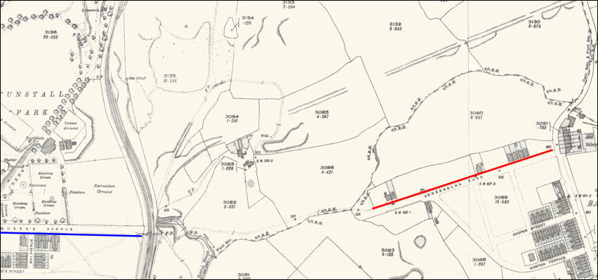 1922 map of the Little Chell area