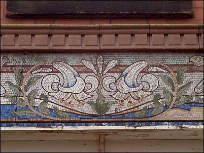 Detail of the mosaic tiling