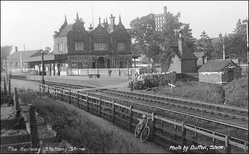 Postcard of Stone Railway Station
