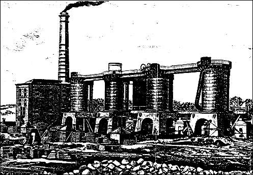 New iron making furnaces erected on the bank of the Trent and Mersey Canal
