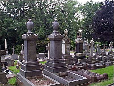 The graves of the Patzer's - managers and later owners of the North Stafford Hotel