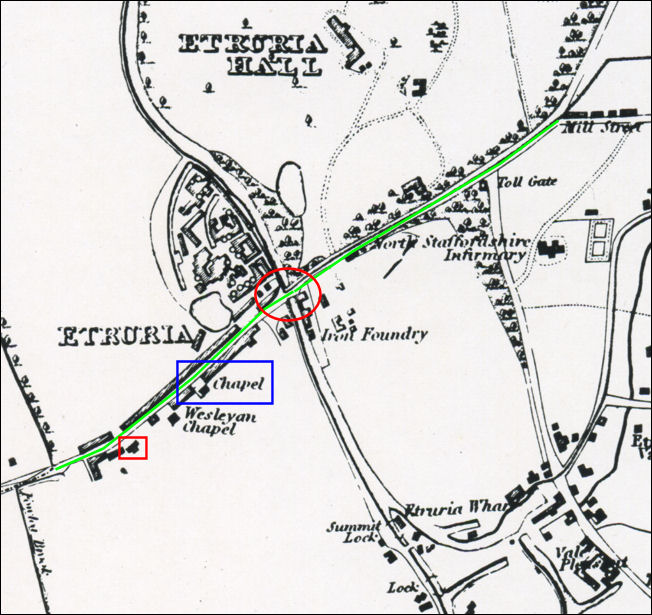 Etruria in 1832 from a map by Thomas Hargreaves