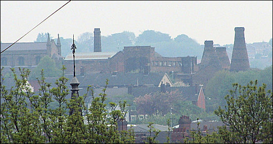 In mid-19th century Longton potbanks occupied the middle of the town.