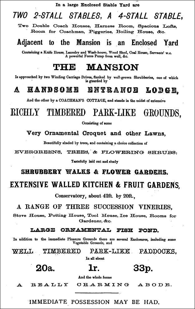 Sale of the Mount in 1875 - Auction details (2) 