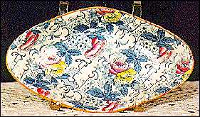 Adams relish dish in the Palissy chintz pattern 