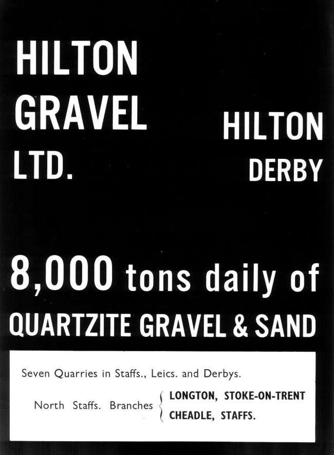 Hilton Gravel Ltd - 1957 advert