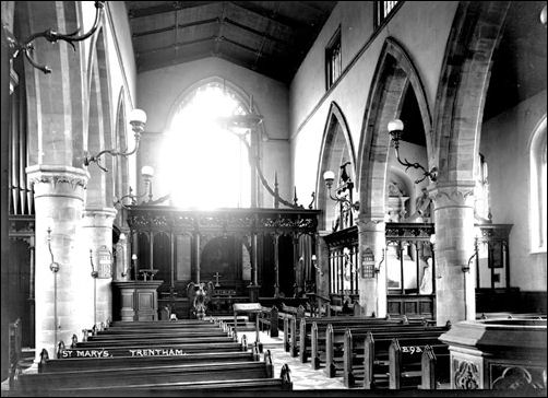 Church interior taken at St. Mary's Church, Trentham