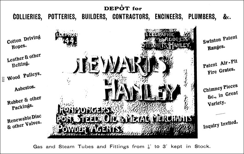 1907 advert for Stewarts