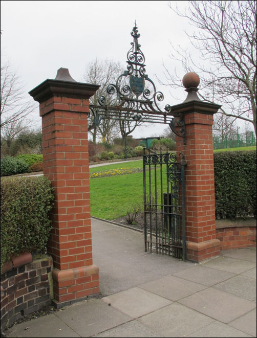 The Moorland Road gates to Burslem Park - donated by Mr & Mrs Arrowsmith