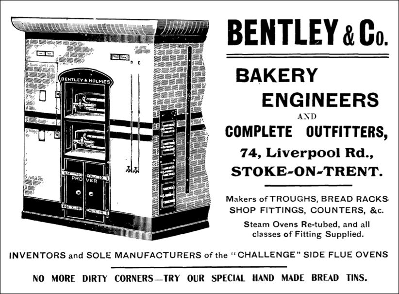 Bentley & Holmes, Bakery Engineers - oven builders, Liverpool Road, Stoke