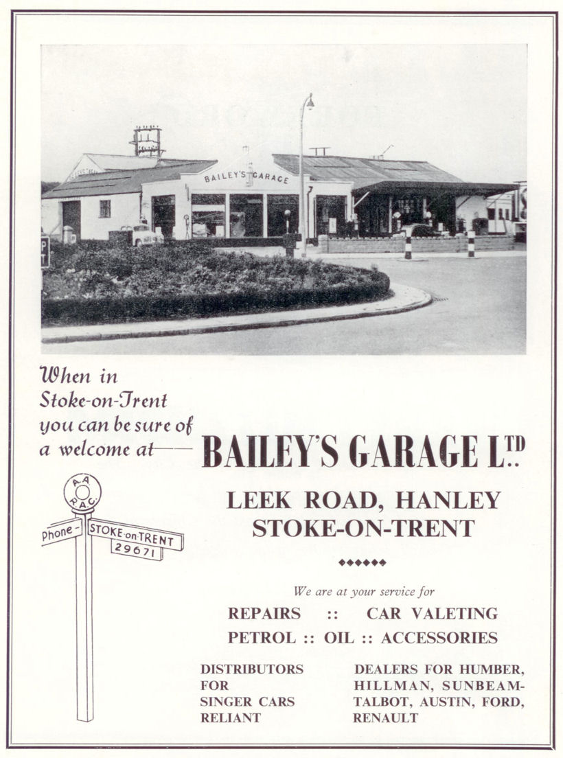 Bailey's Garage Ltd., Leek Road, Hanley, Stoke-on-Trent